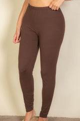 Plus Basic Solid Leggings - Fit Me For 20