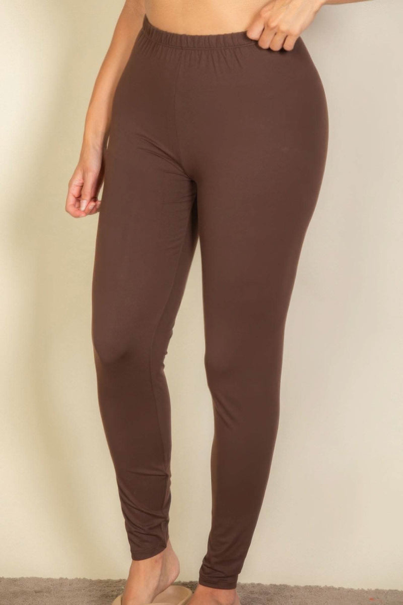 Plus Basic Solid Leggings - Fit Me For 20