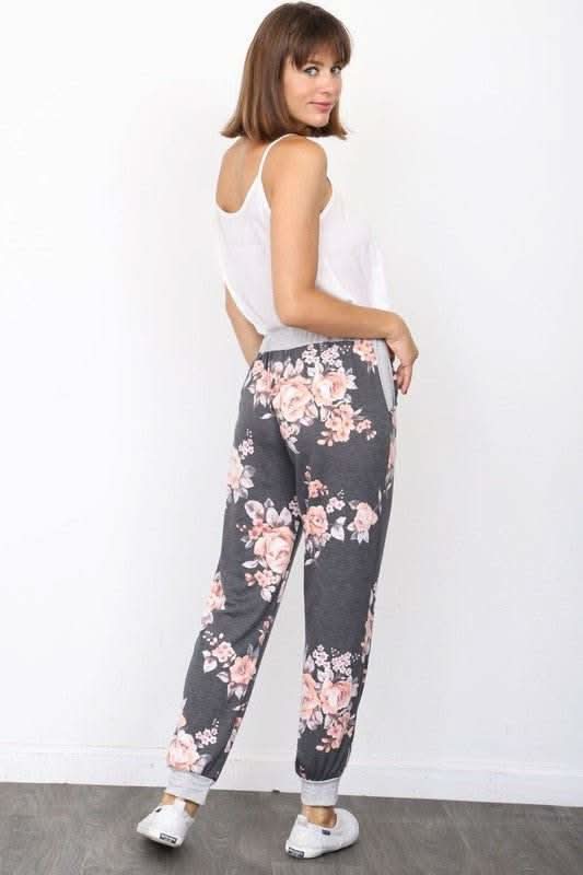 Plus Floral Drawstring Jogger - Fit Me For 20