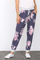 Plus Floral Drawstring Jogger - Fit Me For 20