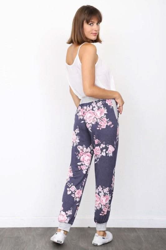Plus Floral Drawstring Jogger - Fit Me For 20