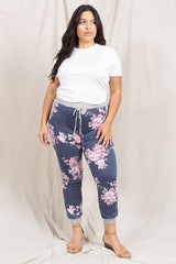 Plus Floral Drawstring Jogger - Fit Me For 20