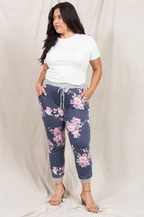 Plus Floral Drawstring Jogger - Fit Me For 20