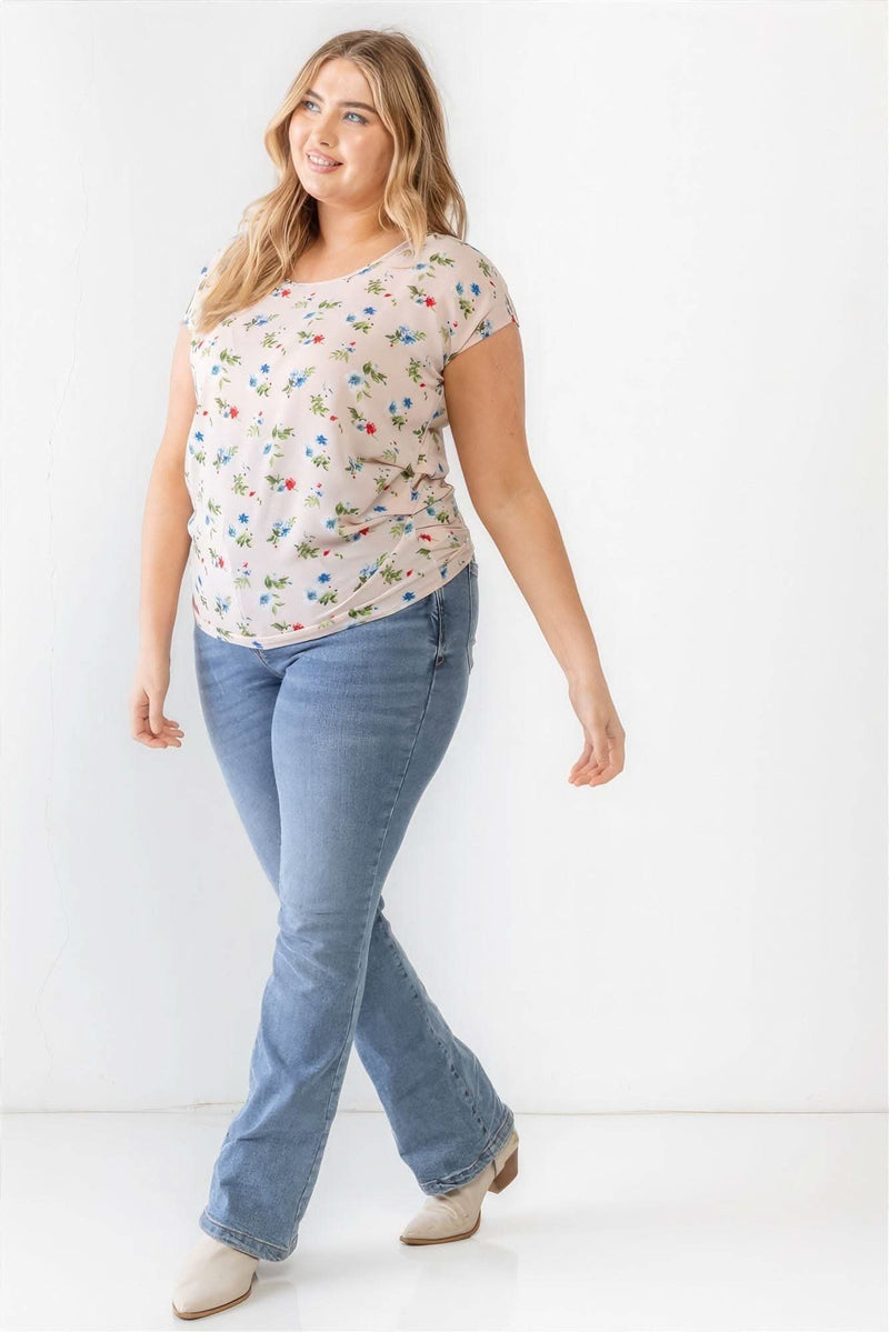 Plus Flower Print Ruched Top - Fit Me For 20