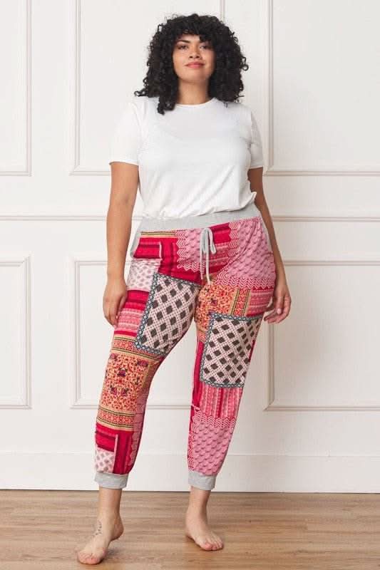 Plus Quilted Print Joggers - Fit Me For 20