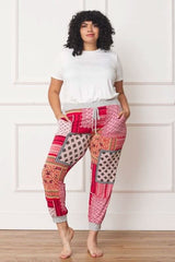 Plus Quilted Print Joggers - Fit Me For 20