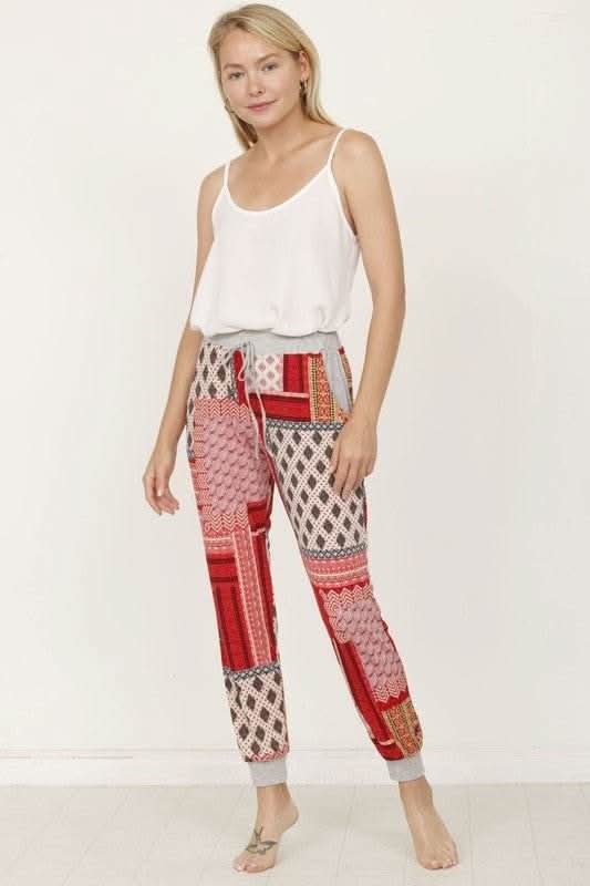 Plus Quilted Print Joggers - Fit Me For 20