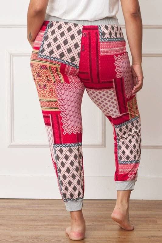 Plus Quilted Print Joggers - Fit Me For 20