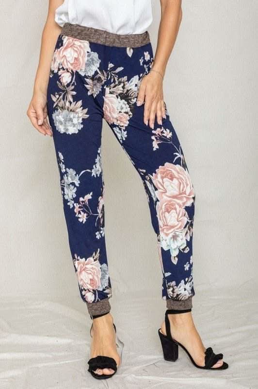 Plus Rose Print Jogger - Fit Me For 20