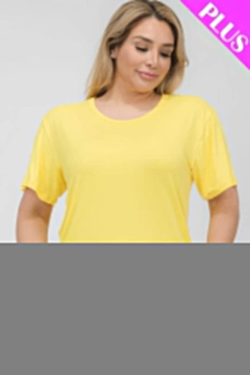 Plus Size Basic Short Sleeve T-shirt - Fit Me For 20