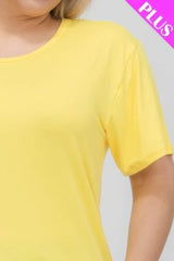 Plus Size Basic Short Sleeve T-shirt - Fit Me For 20
