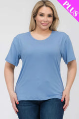 Plus Size Basic Short Sleeve T-shirt - Fit Me For 20