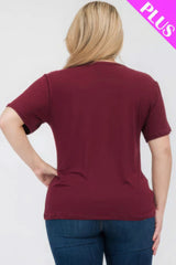 Plus Size Basic Short Sleeve T-shirt - Fit Me For 20