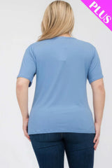 Plus Size Basic Short Sleeve T-shirt - Fit Me For 20