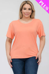 Plus Size Basic Short Sleeve T-shirt - Fit Me For 20