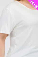 Plus Size Basic Short Sleeve T-shirt - Fit Me For 20