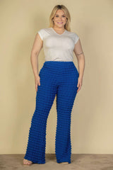 Plus Size Bubble Fabric Flare Pants - Fit Me For 20