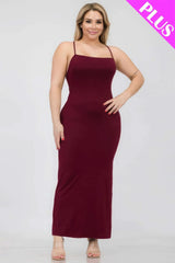 Plus Size Crisscross Back Split Thigh Maxi Dress - Fit Me For 20