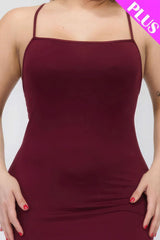 Plus Size Crisscross Back Split Thigh Maxi Dress - Fit Me For 20