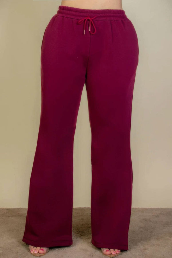 Plus Size Drawstring Waist Slant Pocket Sweatpants - Fit Me For 20