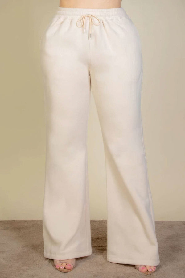 Plus Size Drawstring Waist Slant Pocket Sweatpants - Fit Me For 20