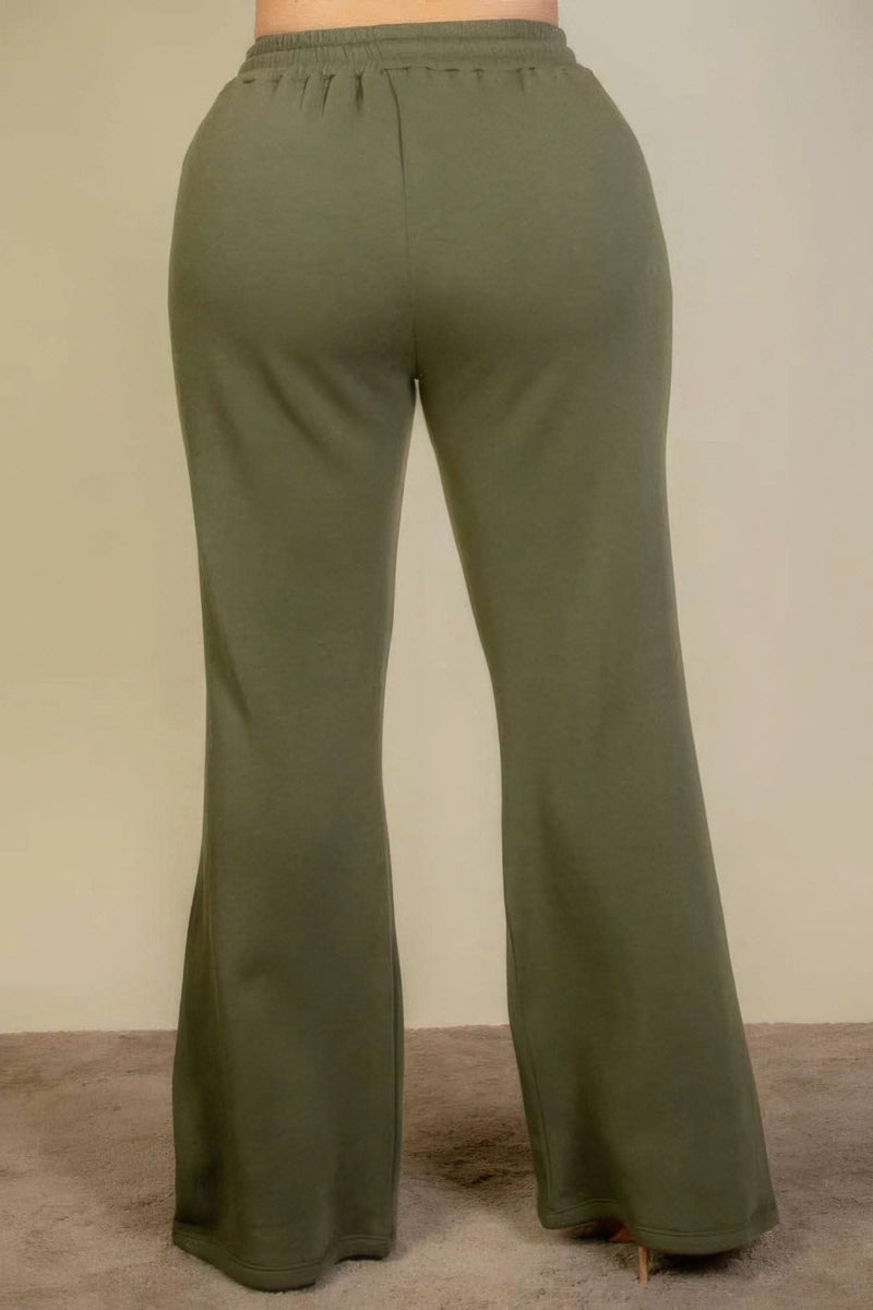 Plus Size Drawstring Waist Slant Pocket Sweatpants - Fit Me For 20