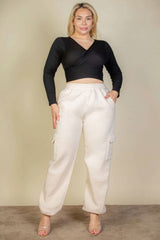 Plus Size Side Pocket Drawstring Waist Sweatpants - Fit Me For 20