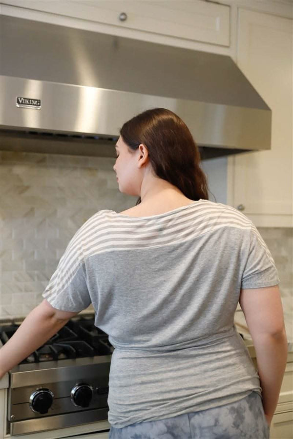 Plus Stripe Short Sleeve Top - Fit Me For 20