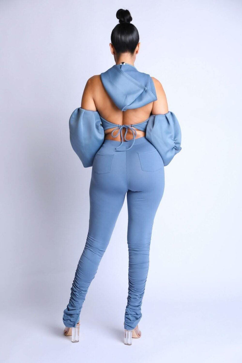 Puff Sleeve Hoodie Set - Fit Me For 20