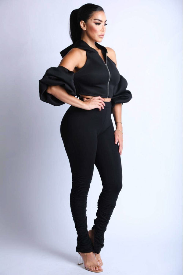 Puff Sleeve Hoodie Set - Fit Me For 20