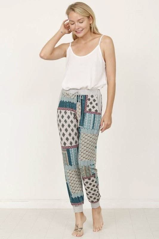 Quilted Print Joggers - Fit Me For 20