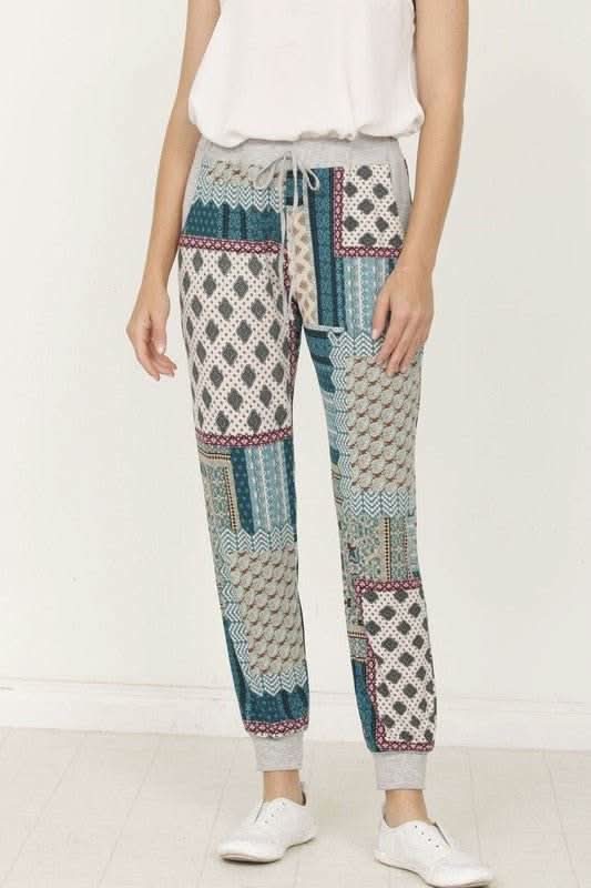 Quilted Print Joggers - Fit Me For 20