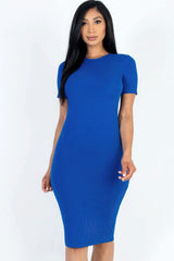 Ribbed Bodycon Midi Dress - Fit Me For 20