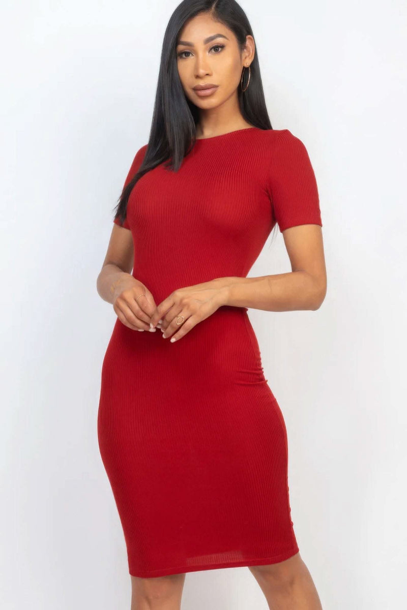 Ribbed Bodycon Midi Dress - Fit Me For 20
