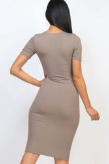 Ribbed Bodycon Midi Dress - Fit Me For 20