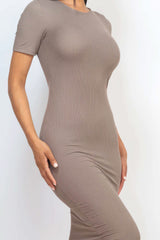 Ribbed Bodycon Midi Dress - Fit Me For 20