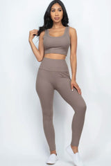 Ribbed Crop Top & Leggings Set - Fit Me For 20