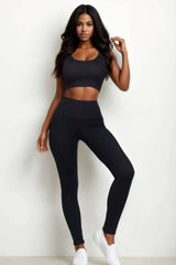 Ribbed Crop Top & Leggings Set - Fit Me For 20