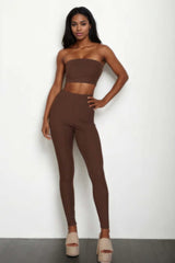 Ribbed Tube Top & Leggings Set - Fit Me For 20