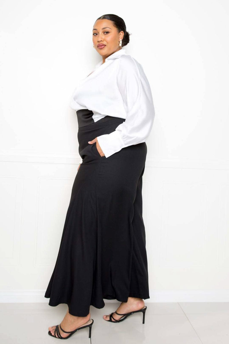 Satin Long Sleeve Tie Waist Wrap Top - Fit Me For 20