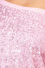Sequin Wide Neck Boxy Mini Dress - Fit Me For 20