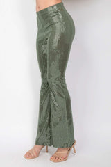 Sequined Fit & Flare Midrise Pants - Fit Me For 20