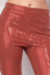 Sequined Fit & Flare Midrise Pants - Fit Me For 20