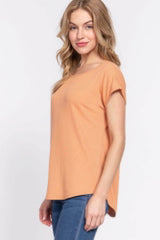 Short Dolman Slv Rib Knit Top - Fit Me For 20