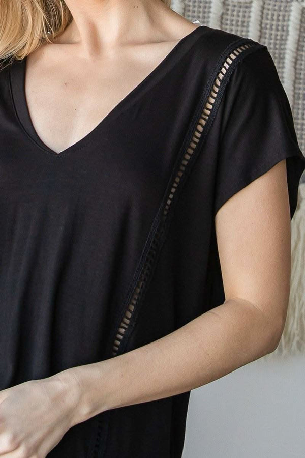 Short Sleeve V Neck Top - Fit Me For 20