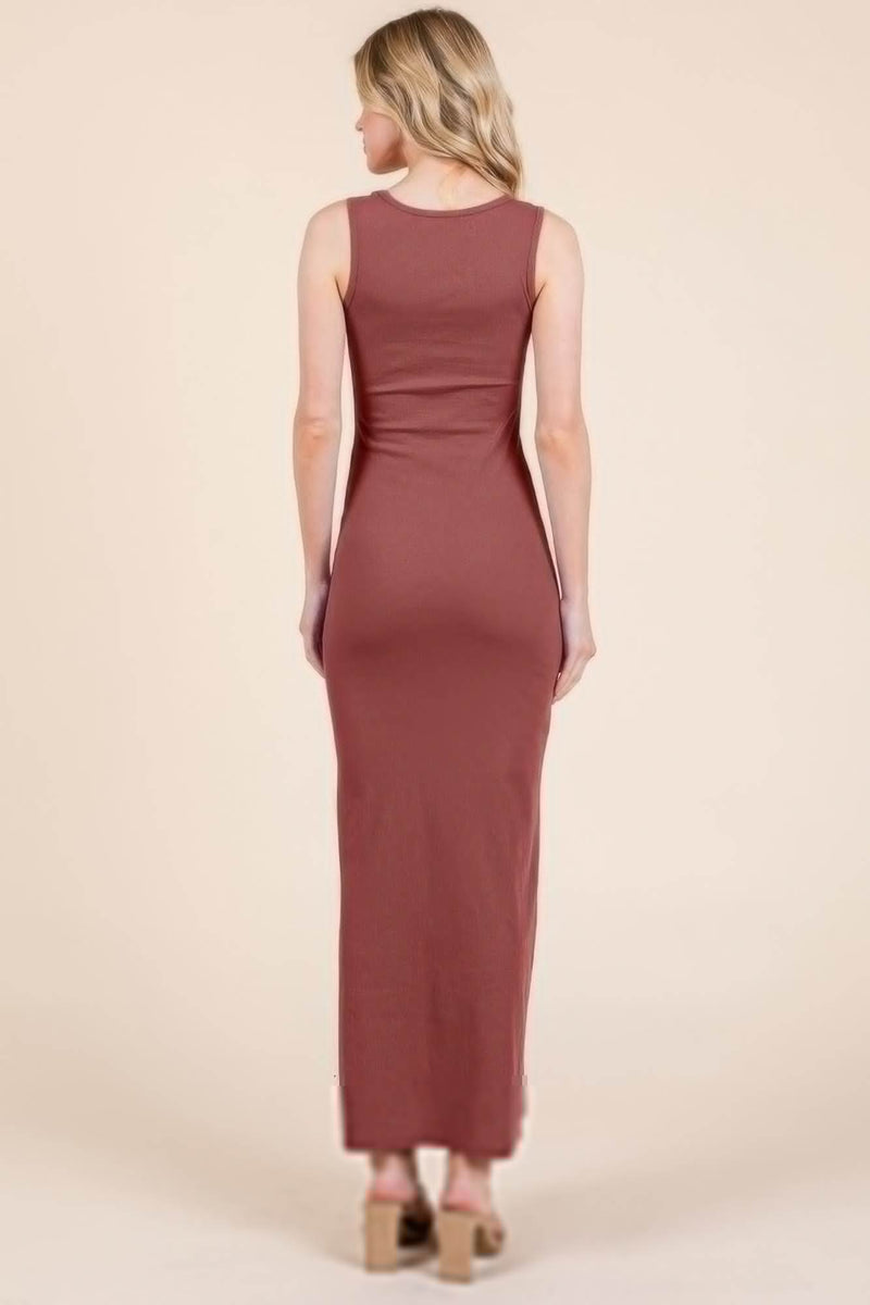 Sleeveless Rib Maxi Dress - Fit Me For 20