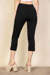 Slit Hem Cropped Pants - Fit Me For 20
