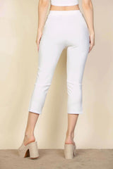 Slit Hem Cropped Pants - Fit Me For 20
