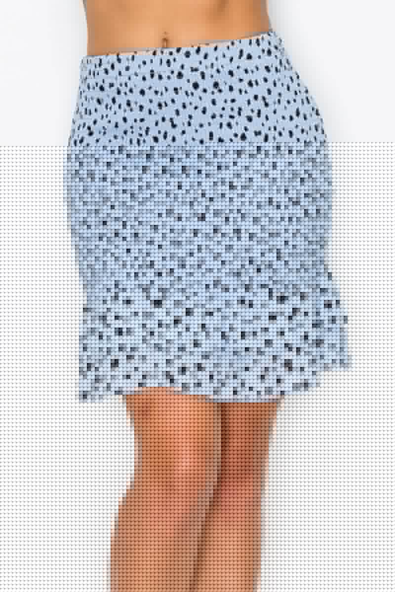 Smocking Ruffled Printed Top & Skirts Set - Fit Me For 20