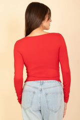 Square Neck Long Sleeve Top - Fit Me For 20